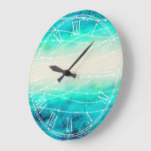 Horloge murale marine moderne peinte scintillante (Angle)