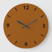 Horloge murale marron avec chiffres noirs (Recto)