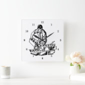 Horloge murale Mason/Couche de brique très Cool (Maison)