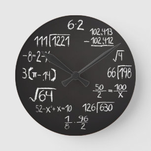 Horloge murale mathématique geek