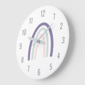 Horloge murale mauve mauve pour les enfants mignon (Angle)
