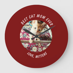 Horloge murale Meilleure maman de chat