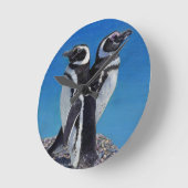Horloge murale mignonne d'art de pingouin (Angle)