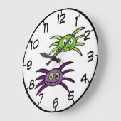 Horloge murale mignonne de Halloween d'araignées (Angle)