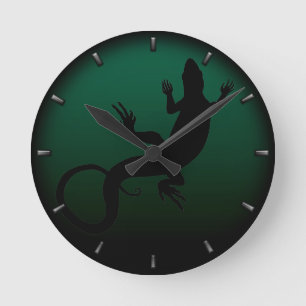 Horloge murale mignonne de lézard d'art de reptile