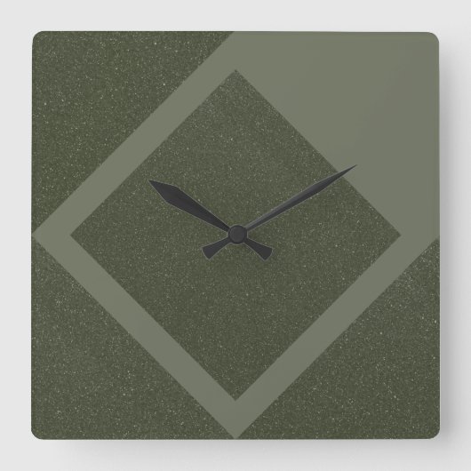 Horloge murale miniature verte Moss (Recto)