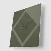 Horloge murale miniature verte Moss (Angle)