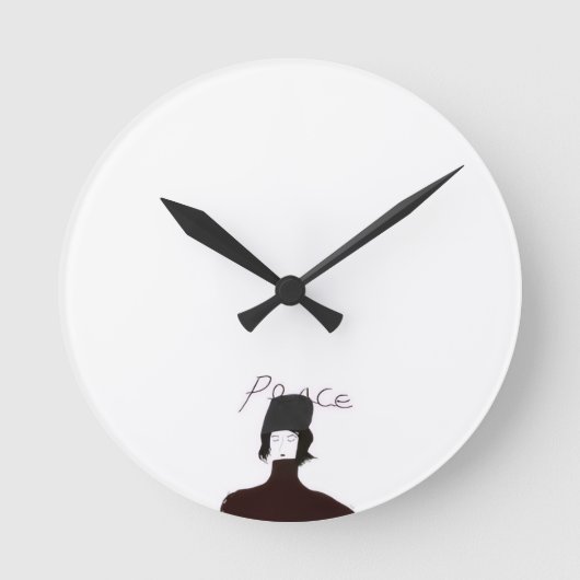 Horloge murale Minimal Art Paix (Recto)