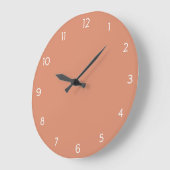 Horloge murale minimale - Coral rose (Angle)