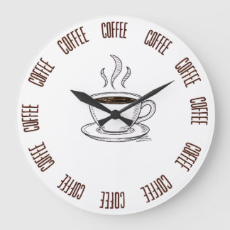 Horloge murale minimale pour amateur de café – Mod