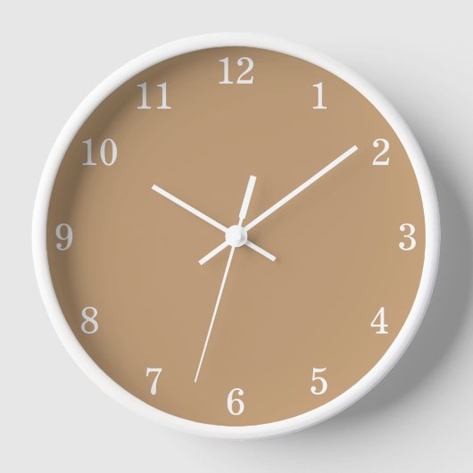 Horloge murale minimaliste Beige Café (Recto)