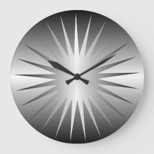 Horloge murale minimaliste en étoile d'argent