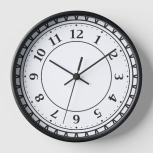 Horloge murale minimaliste moderne ⏳ noir et blanc