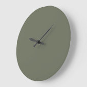 Horloge murale minimaliste verte Moss (Angle)