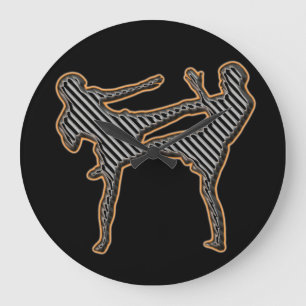 Horloge murale mixte des arts martiaux