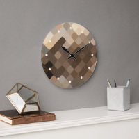 Horloge murale moderne à motif de mosaïque funky