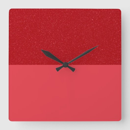 Horloge murale moderne à texture rouge tomate pers (Recto)