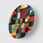 Horloge murale moderne abstraite à grille géométri (Angle)