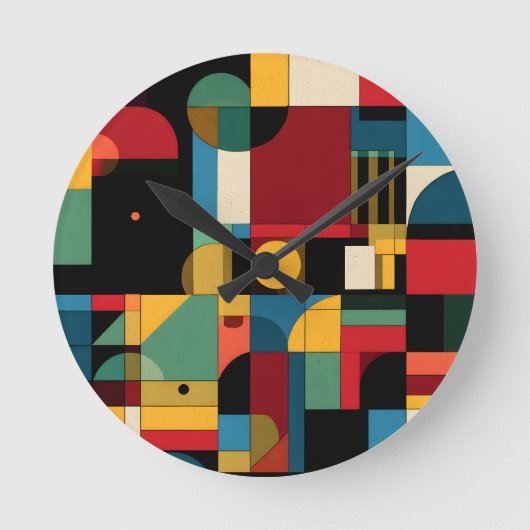 Horloge murale moderne abstraite à grille géométri (Recto)