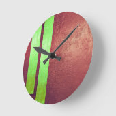 Horloge murale moderne abstraite rouge et vin (Angle)