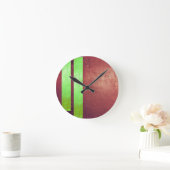 Horloge murale moderne abstraite rouge et vin (Maison)