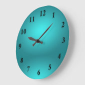 horloge murale moderne bleu clair (Angle)