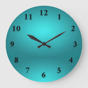 horloge murale moderne bleu clair