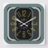 horloge murale moderne carré (Recto)