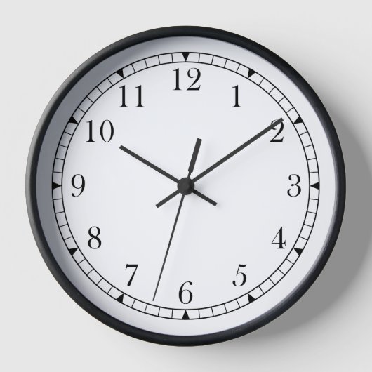 Horloge murale moderne classique noir et blanc (Recto)