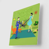 Horloge murale moderne de mi-siècle (Angle)