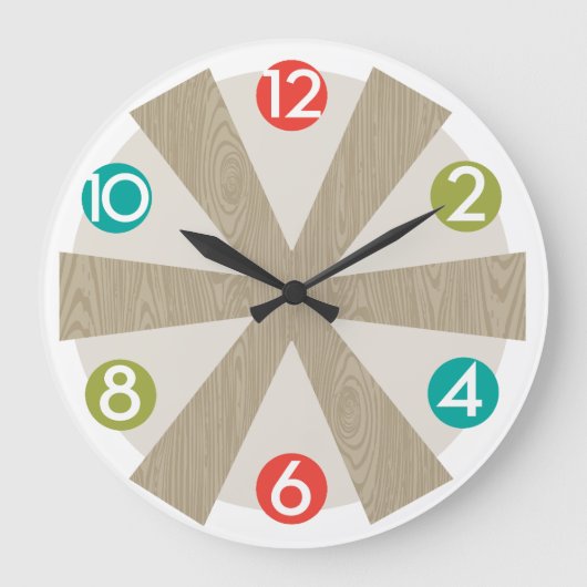 Horloge murale moderne du milieu du siècle - Point (Recto)