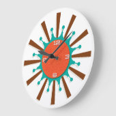 Horloge murale moderne du milieu du siècle - Spoke (Angle)