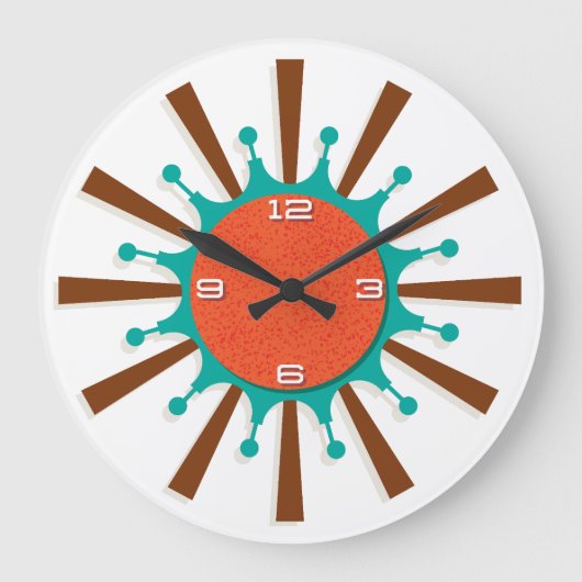 Horloge murale moderne du milieu du siècle - Spoke (Recto)