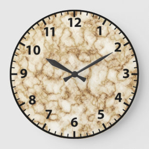 Horloge murale moderne en granit de marbre blanc e