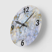 Horloge murale moderne en marbre PASTEL (Angle)