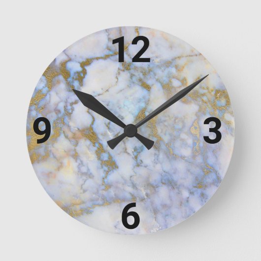 Horloge murale moderne en marbre PASTEL (Recto)