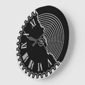 Horloge murale moderne noir et blanc (Angle)
