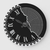 Horloge murale moderne noir et blanc (Recto)