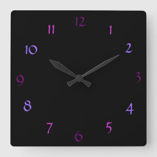 Horloge murale moderne noire
