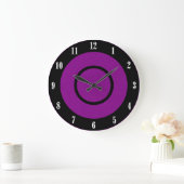 Horloge murale moderne violet et noire (Maison)