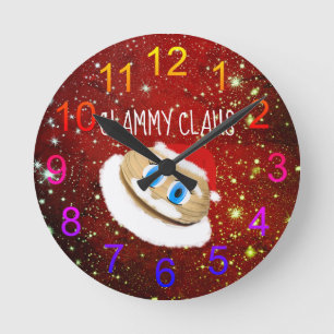 Horloge murale moite de Claus de Noël étrange