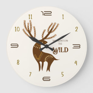 Horloge murale Moments dans la nature avec cerf