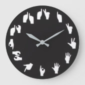 Horloge murale monochrome épellation manuelle (Recto)