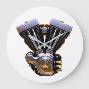 Horloge murale moteur de moto