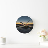 Horloge murale, Motif coucher de soleil  (Maison)