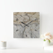 Horloge murale motif de pierre (Maison)