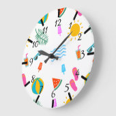 Horloge murale Motif de plage d'été (Angle)
