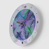 Horloge murale Motif feuille (Angle)