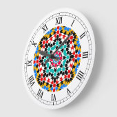 Horloge murale motif géométrique islamique (Angle)
