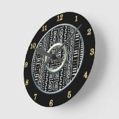 Horloge murale Motif moderne en tissu boueux (Angle)